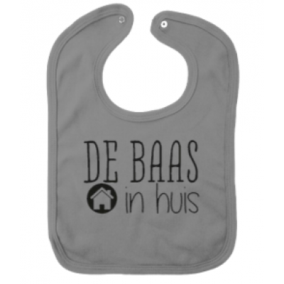 Slabbetje druknoopje "Baas in huis" Slabbetje druknoopje "Baas in huis"